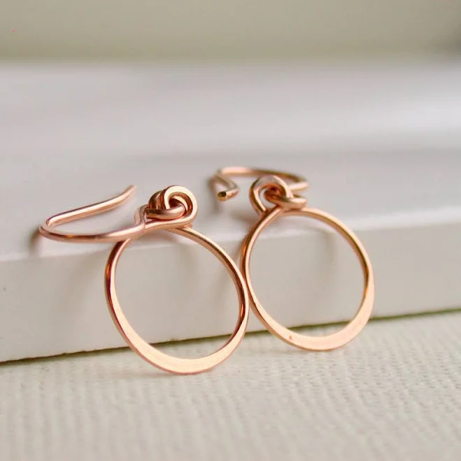 accessory Petite Rose Gold Filled Hoop Earrings Etsy - lindatrentjewelry $22