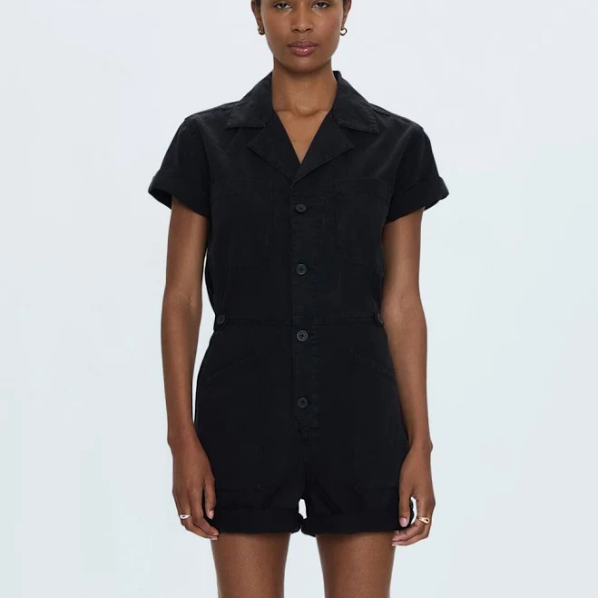 romper Pistola Parker Short Romper Pistola Denim $168