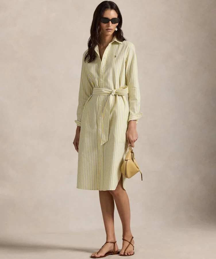 dress Polo Ralph Lauren Women's Belted Cotton Oxford Shirtdress Macy's $228
