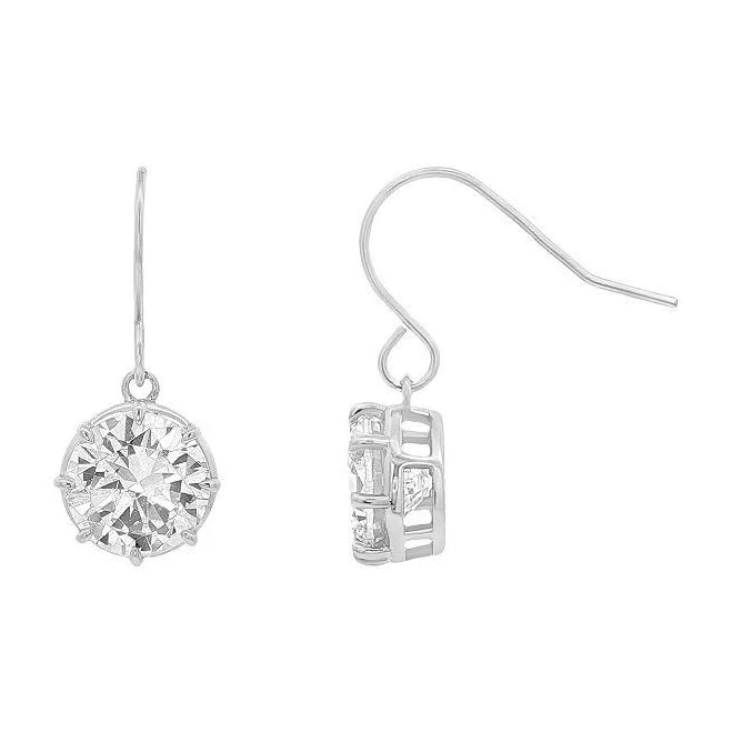 accessory Primrose Women's Sterling Silver Cubic Zirconia Drop Earrings Kohl's $20.99