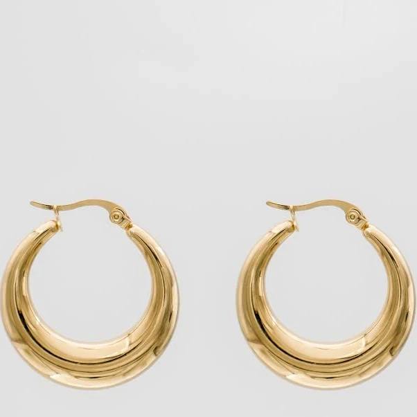 accessory PRYA Gold Lina Hoop Earrings PRYA $34.4