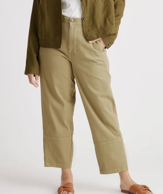 culottes Quince Women's Organic Stretch Cotton Barrel Pants Quince $59.9
