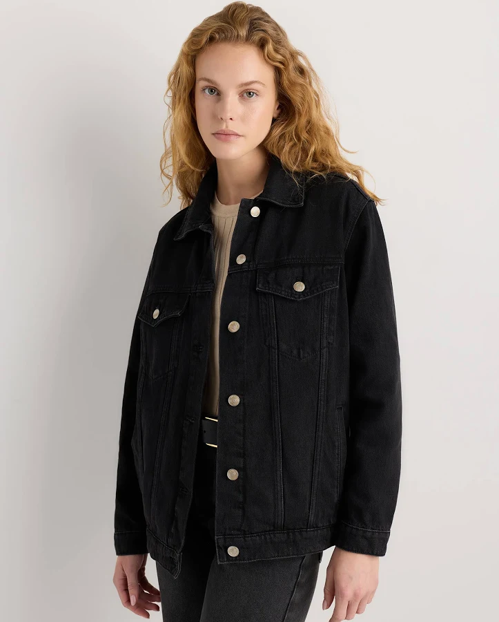 denim jacket Quince Women's Oversized Organic Cotton Denim Jacket Quince $60