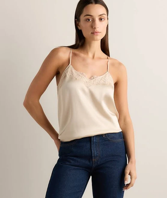 top Quince Women's Silk Lace Cami Quince $60