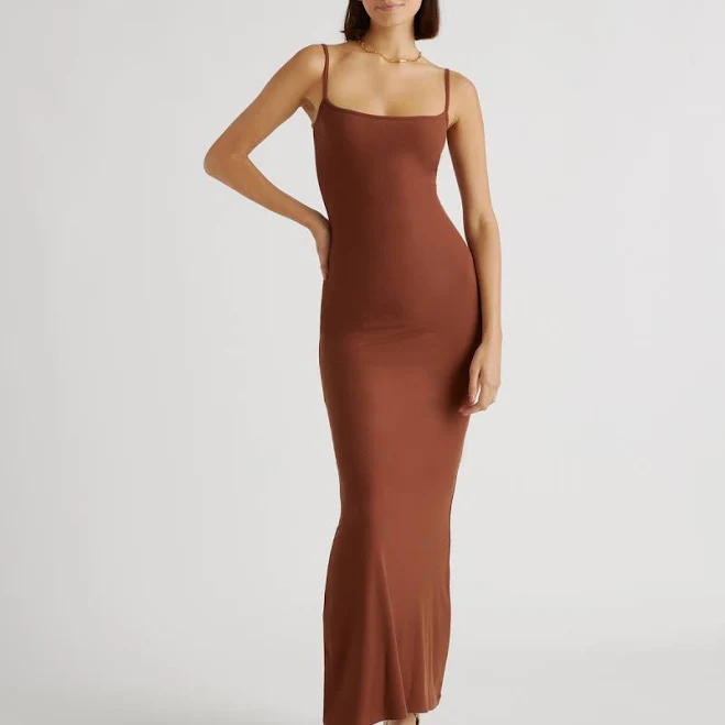dress Quince Women's Tencel Rib Knit Body-Hugging Fit Maxi Slip Dress Quince $49.9