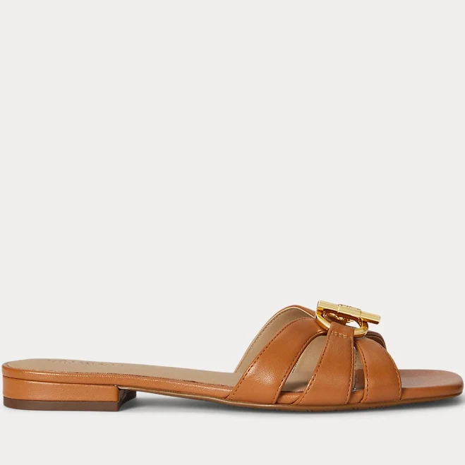 shoes Ralph Lauren Women's Blaike Nappa Leather Slide Sandal Ralph Lauren $145