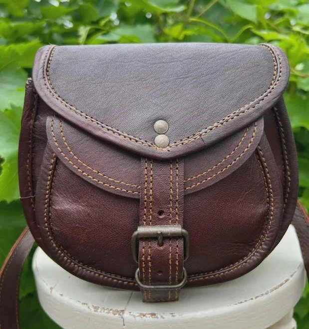 bag Retro Leather Saddle Bag Etsy - Seller $42.46