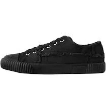 shoes Rubber Toe Sneaker Rough Cut Black Canvas T.U.K. Shoes Europe $35.12