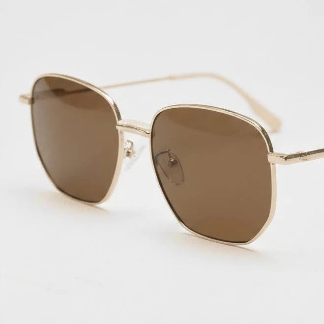 accessory Ruth Geometric Metal Sunglasses with Tinted Lenses TXOME $26.1