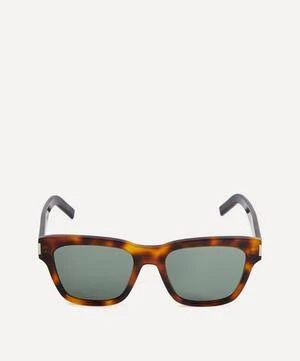 accessory Saint Laurent Oversized Tortoiseshell Square-Frame Sunglasses Mybigorder $57
