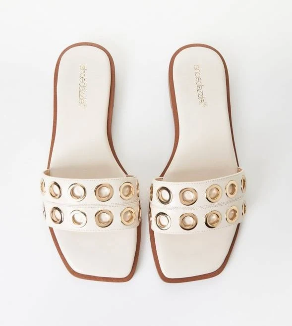 shoes ShoeDazzle Lani Flat Slide Sandal ShoeDazzle $19.98