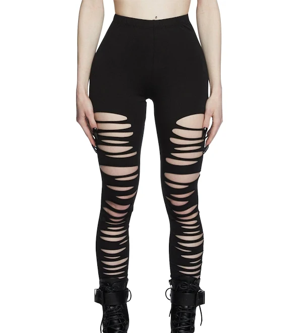 leggings Shredded Widow Crypt Creeper Leggings Dolls Kill $39