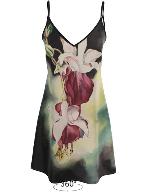 sundress Silk Flower Dress Etsy - Seller $180