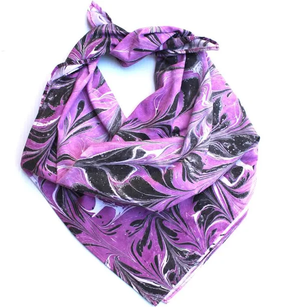 accessory Silkraft Handmade Marbled Cotton Bandana Etsy - Silkraft $21.18