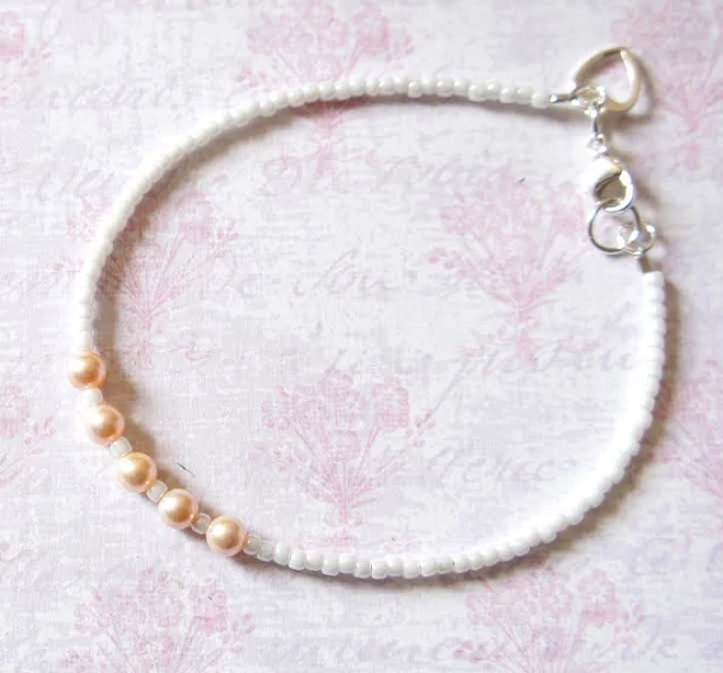 accessory Simple Minimalist Beaded Seed Bead Bracelet Etsy - SentimentoShop $10.4