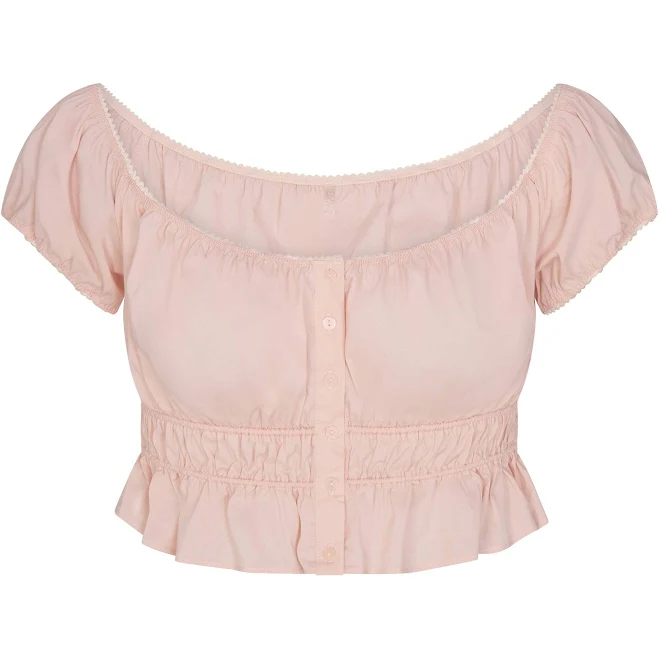 off-shoulder top Skims Off The Shoulder Poplin Top SKIMS $84