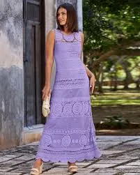 dress Sleeveless Crochet Maxi Dress Purple Boston Proper $149.98