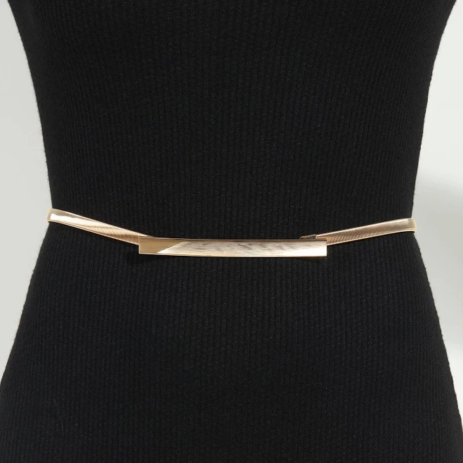 accessory Slim Metal Belt Veronica M $42