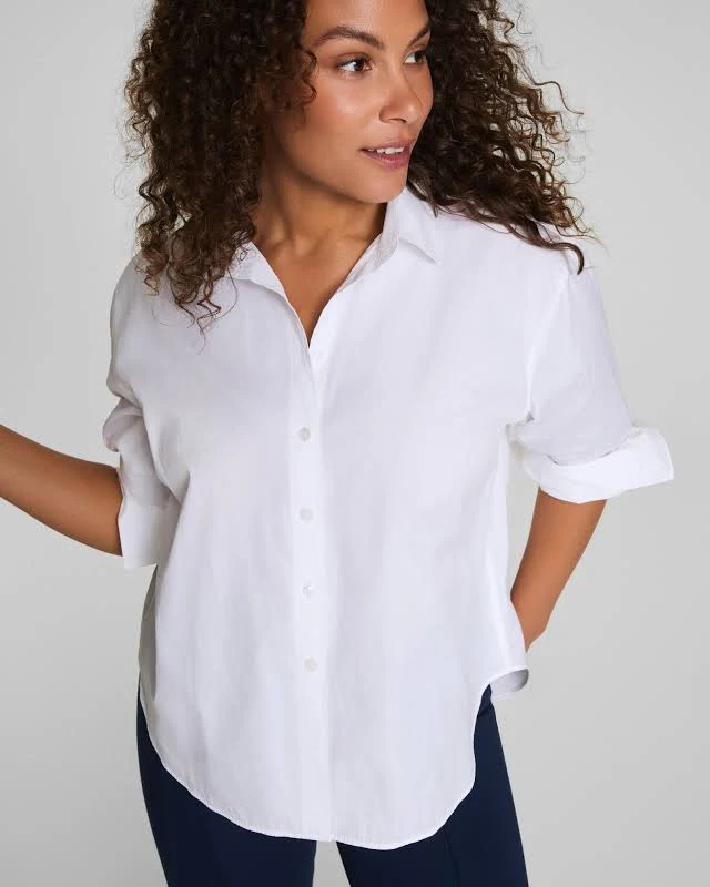 top Spanx Women's Oversized Poplin Button-Up Shirt Spanx $128
