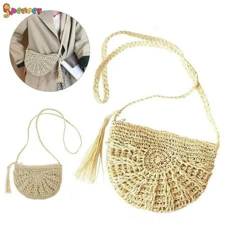 bag Spencer Women's Handmade Weave Rattan Straw Crossbody Purse Walmart - Spencer Happucation Inc $12.99