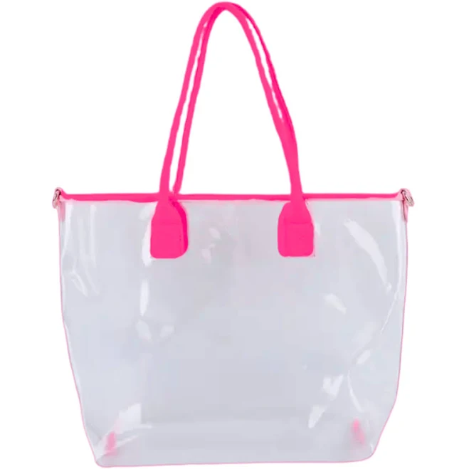 bag Sprinkled With Pink |Monogrammed Clear Tote Bag Clear Tote Sprinkled With Pink $29.99