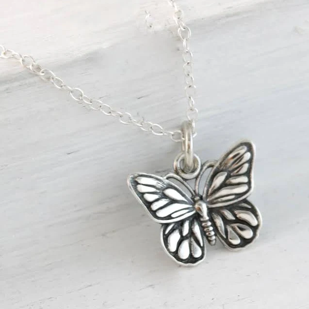 accessory Sterling Silver Butterfly Pendant Necklace Etsy - TNineandCompany $38