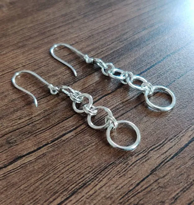 accessory Sterling Silver Geometric Drop Earrings Etsy - CustomizedJewellery $76.72