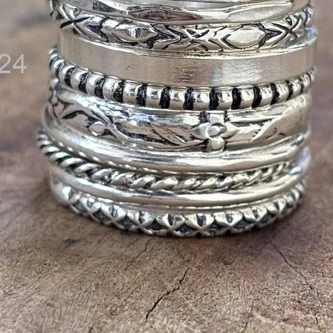 accessory Sterling Silver Stacking Rings Set Etsy - SilverArtisan2024 $12.38