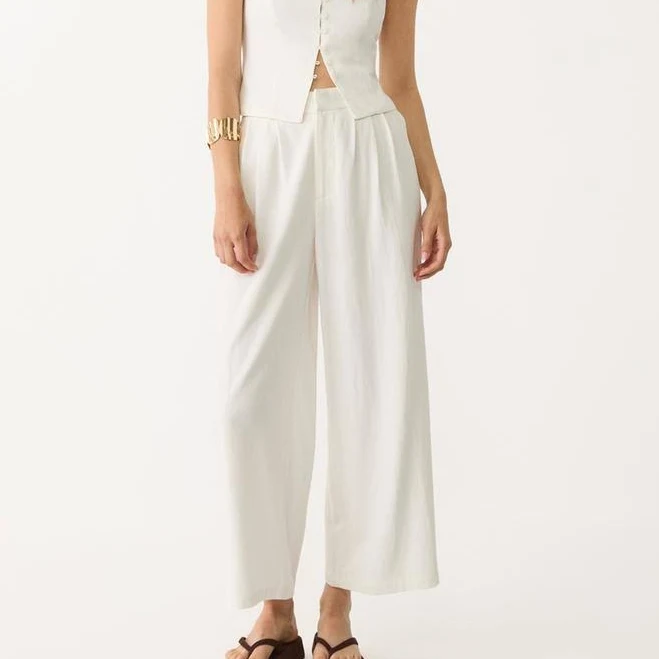 culottes Stradivarius Linen Blend Darted Culottes Stradivarius $39.9