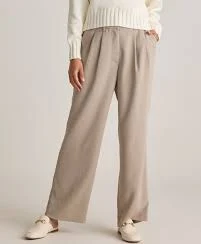pants Stretch Crepe Pleated Wide Leg Pants Quince $49.9