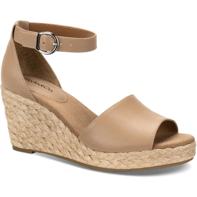 shoes Style & Co Women's. Seleeney Faux Open Toe Wedge Sandals Macy's $41.93