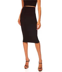 skirt Susana Monaco Signature Stretch Knit Slim High Waisted Pencil Skirt Dillard's $98