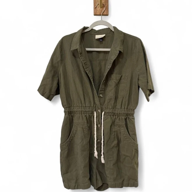 romper Target Women&rsquo;s Utility Romper &ndash; Olive Green Short Sleeve One-piece eBay $17.99