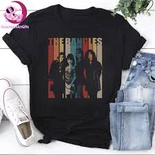 top The Bangles Retro Vintage Shirt, 80s Girl Band Graphic Tee, Walk Like an Egyptian Fan Shirt, Music Lover Gift, Retro Rock Tee, Music Shirt Etsy $12.31