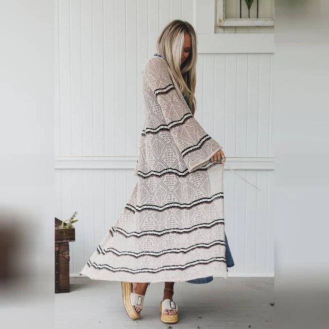 duster Three Bird Nest Women's Crochet Breeze Cardigan Duster Three Bird Nest $56.99