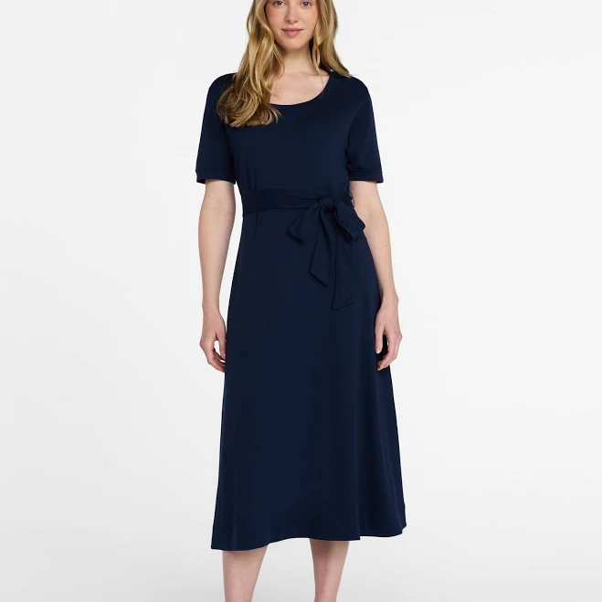 dress Time and Tru Women's Knit Midi Dress with Tie Belt Walmart $15.98