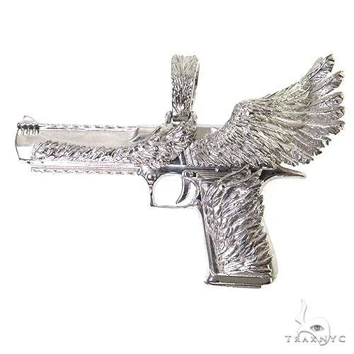 accessory TraxNYC .925 Silver Desert Eagle Gun Pendant TraxNYC.com $600