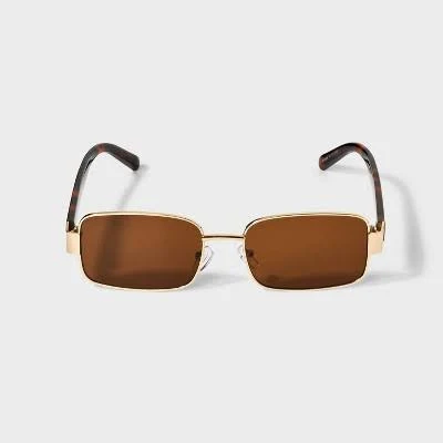 accessory Universal Thread Women's Metal Rectangle Sunglasses with Tortoise Shell Target $18