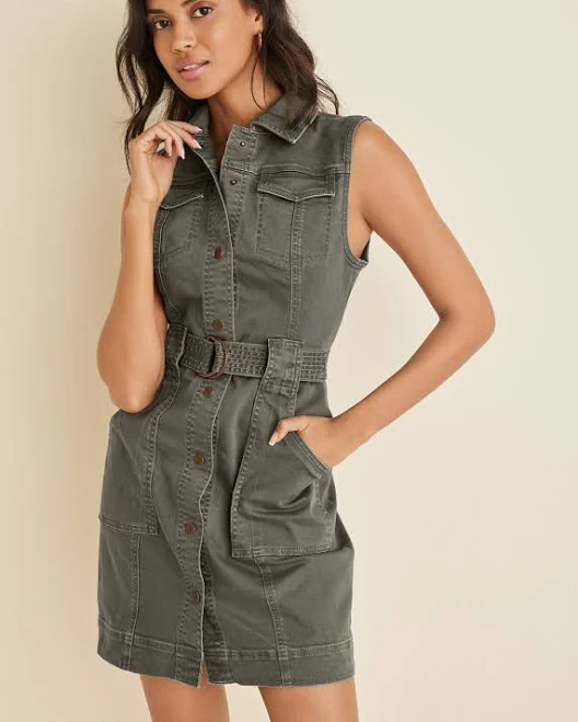 dress Venus Women's Colored Twill Utility Dress VENUS $59.25