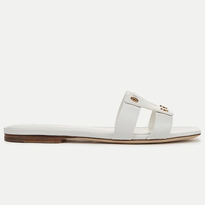 shoes Veronica Beard Women's Via Leather Slide Sandals Veronica Beard $300