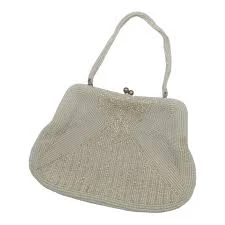 bag Vintage RICHERE BAG by WALBORG Iridescent Cream Beaded Evening Bag Korea eBay $55