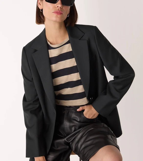 outerwear Whistles Womens Single Breasted Wool Blend Blazer Whistles UK $115.2