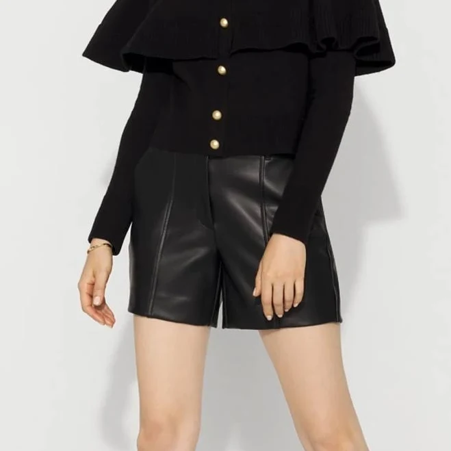 shorts White House Black Market Women's High-Rise Tailored Faux Leather Shorts White House Black Market $48.99