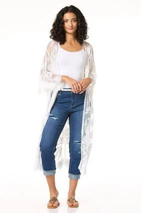 outerwear White Lace Kimono Cato Fashions $29.99