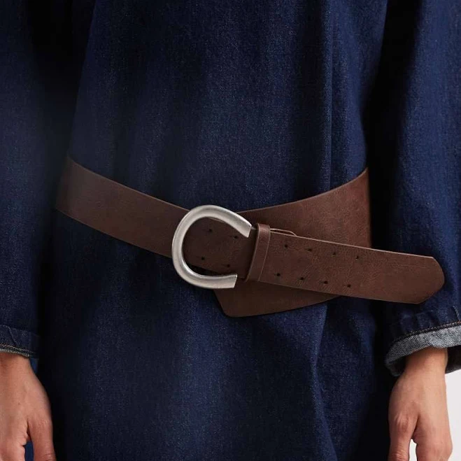 accessory Wide Belt with Statement Buckle ASOS $25