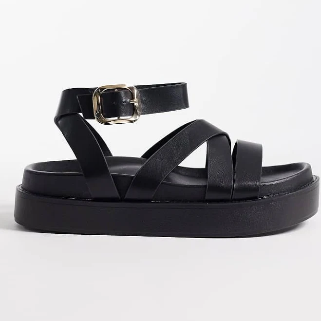 shoes Wide Fit Strappy Flat Sandals ASOS $42