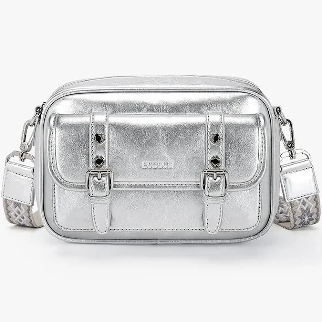 bag Wide Strap Vegan Leather Crossbody Bag Ecosusi $56