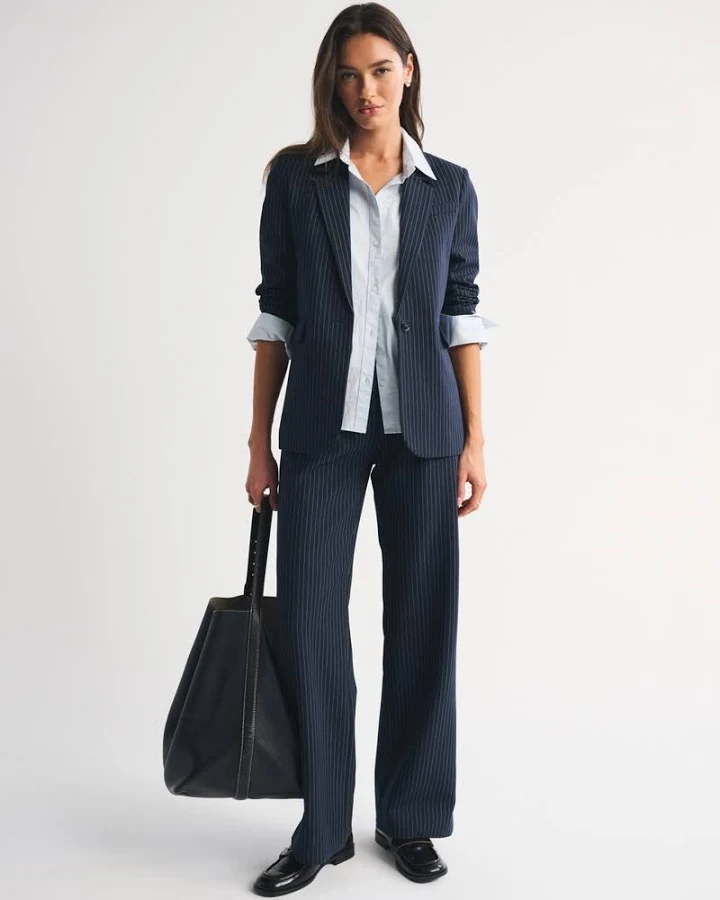 bottom Women's Abercrombie & Fitch A&F Sloane Tailored Wide Leg Pant Abercrombie & Fitch $90