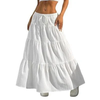 bottom Women's Casual High Waist Tiered Maxi Skirt Target $33.99