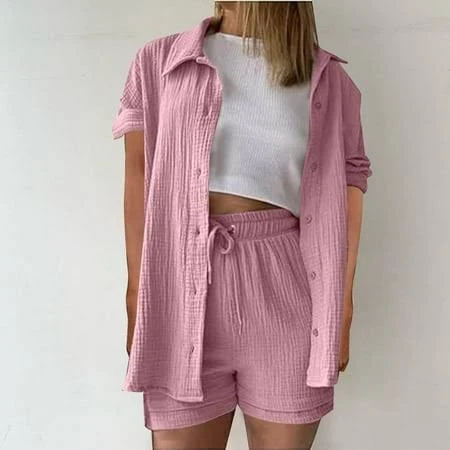 two piece set Women's Casual Linen 2 Piece Set Walmart - xixuanwan official $28.77